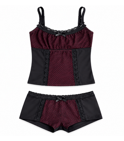 Burgundy Lace Set